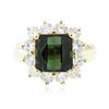Image 1 : 14KT Yellow Gold 3.46 ctw Tourmaline and Diamond Ring