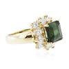 Image 2 : 14KT Yellow Gold 3.46 ctw Tourmaline and Diamond Ring