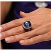 Image 2 : 14KT White Gold 17.22 ctw GIA Cert Tanzanite and Diamond Ring