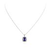 Image 3 : 18KT White Gold 3.59 ctw Tanzanite and Diamond Pendant With Chain