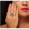 Image 2 : 14KT Yellow Gold 2.20 ctw Tanzanite and Diamond Ring