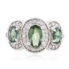 Image 1 : 14KT White Gold 1.40 ctw Alexandrite and Diamond Ring
