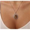 Image 1 : 14KT Two-Tone Gold 6.97 ctw Citrine and Diamond Pendant with Chain