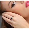 Image 2 : 18KT White Gold 1.15 ctw Green Tourmaline and Diamond Ring