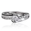 Image 1 : 14KT White Gold 0.46 ctw Brilliant Cut Diamond Ring