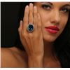 Image 1 : 14KT White Gold 25.13 ctw Topaz and Diamond Ring