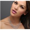 Image 6 : 14KT White Gold 11.60 ctw Diamond Necklace