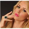 Image 1 : 14KT White Gold 26.37 ctw Emerald and Diamond Ring