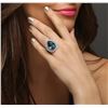 Image 1 : 14KT Two-Tone Gold 8.54 ctw Topaz and Diamond Ring