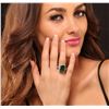 Image 1 : 14KT White Gold 11.58 ctw Emerald and Diamond Ring