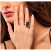 Image 2 : 14KT White Gold 11.58 ctw Emerald and Diamond Ring