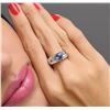 Image 2 : Platinum 1.63 ctw Tanzanite and Diamond Ring