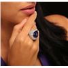 Image 2 : 14KT White Gold 14.82 ctw GIA Certified Tanzanite and Diamond Ring