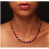 Image 2 : 14KT Yellow Gold 52.70 ctw Ruby and Diamond Necklace