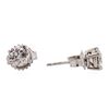 Image 2 : 14KT White Gold 1.04 ctw Diamond Stud Earrings