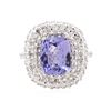 Image 1 : 14KT White Gold 3.18 ctw Tanzanite and Diamond Ring