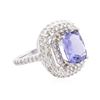 Image 2 : 14KT White Gold 3.18 ctw Tanzanite and Diamond Ring