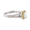 Image 2 : 18KT Two-Tone Gold 0.93 ctw Diamond Ring