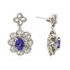 Image 4 : 14KT White Gold 3.04 ctw Tanzanite and Diamond Earrings