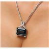 Image 6 : 14KT White Gold 50.96 ctw Topaz and Diamond Pendant With Chain