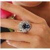 Image 1 : 14KT White Gold 6.74 ctw Tanzanite and Diamond Ring