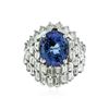 Image 3 : 14KT White Gold 6.74 ctw Tanzanite and Diamond Ring