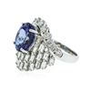 Image 4 : 14KT White Gold 6.74 ctw Tanzanite and Diamond Ring