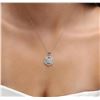 Image 2 : 14KT White Gold 2.65 ctw Diamond Pendant With Chain