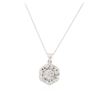 Image 4 : 14KT White Gold 2.65 ctw Diamond Pendant With Chain