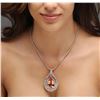 Image 2 : 14KT Rose Gold GIA Certified 49.49 ctw Morganite and Diamond Pendant With Chain