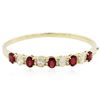 Image 1 : 14KT Yellow Gold 4.90 ctw Ruby and Diamond Bracelet