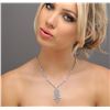 Image 1 : 14KT White Gold 4.81 ctw Diamond Necklace