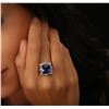 Image 2 : 14KT White Gold GIA Certified 7.53 ctw Tanzanite and Diamond Ring