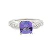 Image 1 : 18KT White Gold 2.62 ctw Tanzanite and Diamond Ring