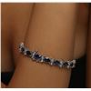 Image 5 : 14KT White Gold 16.38 ctw Sapphire and Diamond Bracelet