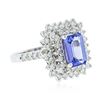 Image 2 : 14KT White Gold 1.88 ctw Tanzanite and Diamond Ring