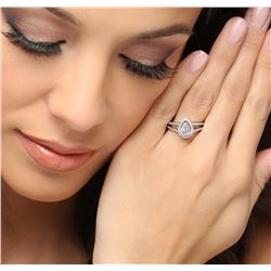 14KT White Gold 1.02 ctw Diamond Ring