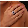 Image 2 : 14KT White Gold 3.35 ctw Tanzanite and Diamond Ring