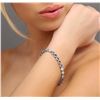 Image 2 : 14KT White Gold 9.20 ctw Tanzanite and Diamond Bracelet