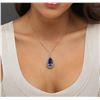 Image 1 : 14KT Yellow Gold GIA Certified 15.33 ctw Tanzanite and Diamond Pendant w Chain