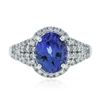 Image 1 : 14KT White Gold 2.56 ctw Tanzanite and Diamond Ring