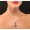 Image 1 : 14KT White Gold 1.56 ctw Diamond Pendant With Chain