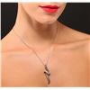 Image 2 : 14KT White Gold 1.56 ctw Diamond Pendant With Chain