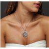 Image 2 : 14KT White Gold 0.52 ctw Diamond Pendant With Chain