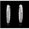 Image 3 : 14KT White Gold 3.56 ctw Diamond Earrings