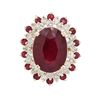 Image 3 : 14KT Yellow Gold 12.78 ctw Ruby and Diamond Ring