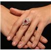 Image 2 : 14KT Rose Gold 1.78 ctw Ruby and Diamond Ring