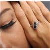 Image 1 : 18KT White Gold 0.96 ctw Sapphire and Diamond Ring