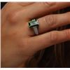 Image 6 : 14KT White Gold 3.75 ctw Green Tourmaline and Diamond Ring