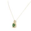 Image 7 : 14KT Yellow Gold 2.28 ctw Emerald and Diamond Pendant With Chain